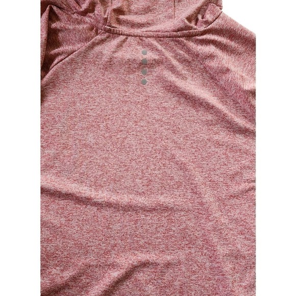 Halo hooded long-sleeve athletic top Red sz L Modest - Picture 5 of 9